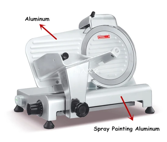 Rebanadora comercial de alta resistencia anodizada Elite de Forcome, rebanadora eléctrica de carne, rebanadora de carne, rebanadora de queso, máquina cortadora